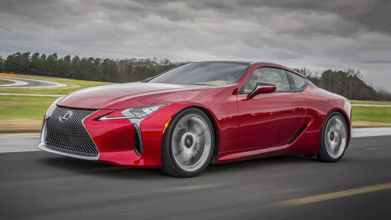 2023 Lexus LC in red.